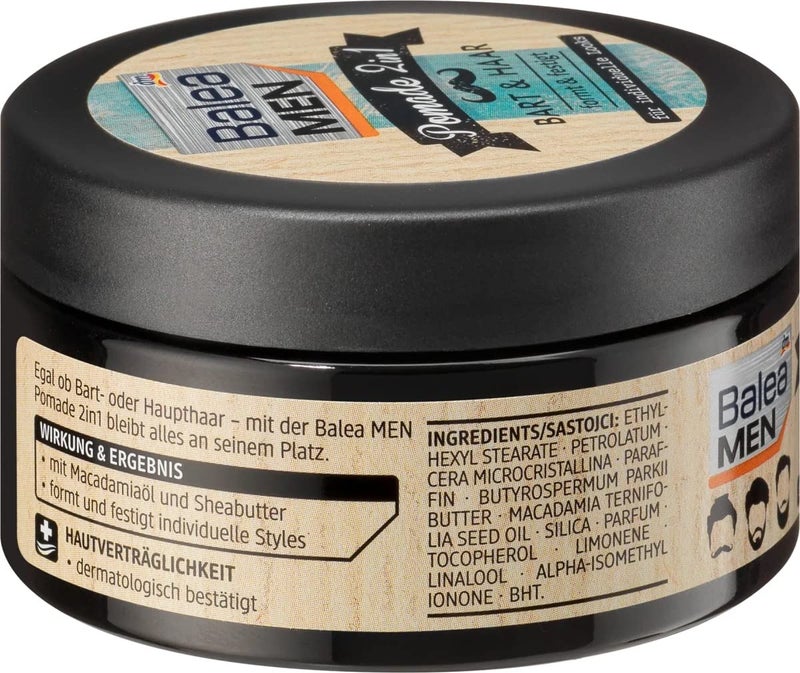 Balea MEN Pomade 2in1 for Beard & Hair, 100 ml - German product - Image 4